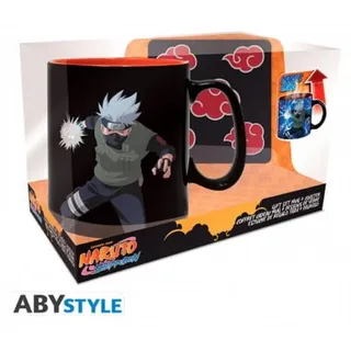 NARUTO SHIPPUDEN Gift set Mug Heat Change + Coaster Akatsuki - Bunt