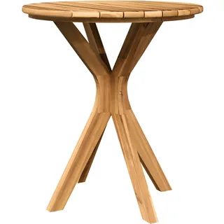 vidaXL Bistrotisch Ø 70 x 75 cm Teak Braun