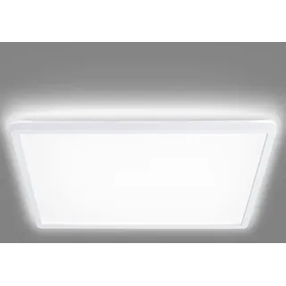 Navaris LED Deckenleuchte mit Hintergrundbeleuchtung - dimmbar - 22 Watt - 42 x 42 x 2,8cm - 4000K - LED Deckenlampe Panel ultra flach quadratisch