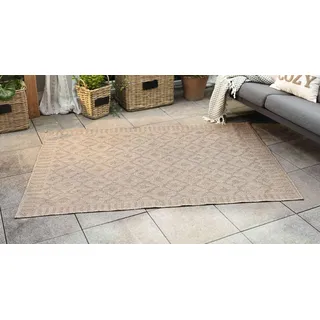 Outdoor Teppich "Naturally" aus PP, beige, 120x180 cm, wetterfest für Aussen, UV-beständig, für Garten, Balkon & Terrasse - Beige