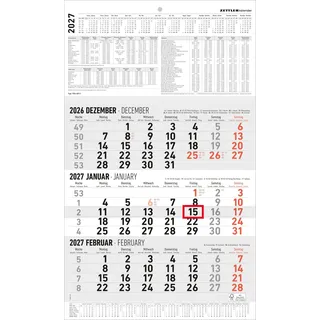 Zettler 3-Monatskalender groß 2027