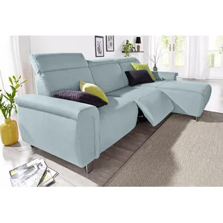 sit&more Ecksofa »Township L-Form«, wahlweise mit elektrischer Wallfree-Funktion, blau