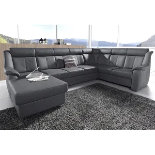 sit&more Wohnlandschaft »Basel U-Form« wahlweise mit Relaxfunktion, grau