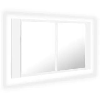 vidaXL LED-Bad-Spiegelschrank 80 cm weiß