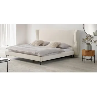 Livetastic Polsterbett , Weiß , Holz, Metall, Textil , Kiefer, Pappel,Pappel , Sperrholz , 32-Zonen , 180x200 cm , nicht verstellbar , Schlafzimmer, Betten, Holzbetten