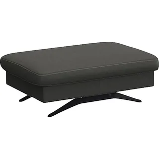 FLEXLUX Pouf "Glow Sitzhocker, Polsterhocker" Hocker mit Stauraum, Fuß schwarz, warm mineral grau