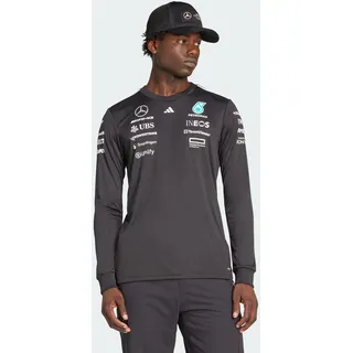 adidas Herren Mercedes - AMG Petronas Formula ONE Team Driver Jersey Long Sleeve Black Men, Black/White, XXL