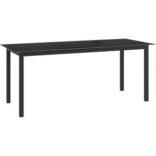 vidaXL 9-tlg. Garten-Essgruppe Aluminium Anthrazit - Grau