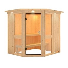 KARIBU Sauna »Pölva 1«, für 3 Personen, ohne Ofen - beige