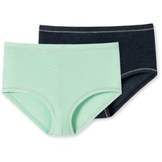 Schiesser Mädchen Panties Unterhosen Unterwäsche, Blau Uni, 140