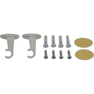 LIEDECO Klebeträger Schraubträger 1-läufig Ø 8 mm 0 cm Weiß