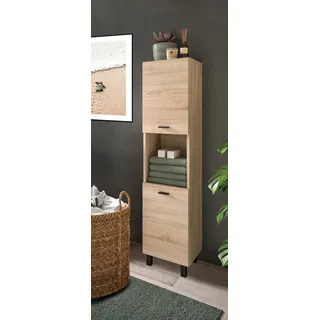 WELLTIME Hochschrank »Tampa, Höhe 125cm, hängend oder stehend montierbar«, Badschrank, Bad-Hängeschrank, Badezimmer, Bad-Möbel