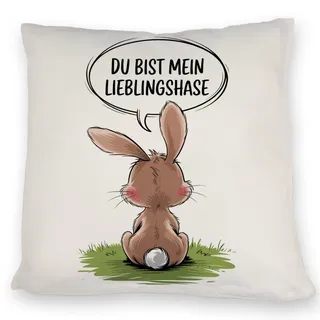speecheese Kissen Du bist Mein Lieblingshase Romantisches mit Spruch | Valentins- und Ostergeschenk
