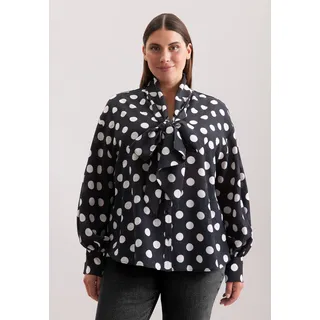 Seidensticker Rüschenbluse Schwarz 4XL