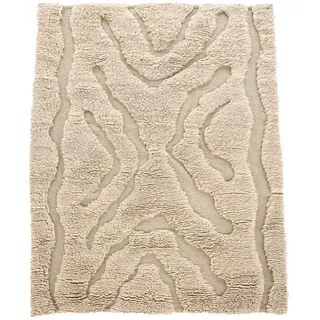 P & B Hochflorteppich , Weiß, Beige , Textil , Uni , rechteckig , 200x300 cm , Teppiche und Böden, Teppiche, Hochflorteppiche & Shaggys