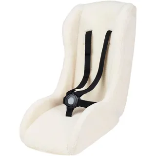 Polisport 8015000021 – Mini Pelican Fleece-Babysitzverkleinerer mit 5-Punkt-Gurt für Anhänger, Kinderwagen, Sicher und Kompatibel für Kinder von 7 bis 18 Monaten, Weiß, Weiss