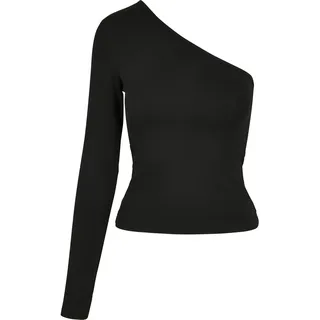 Urban Classics Ladies Asymmetric Longsleeve Frauen Top schwarz Basics, Streetwear