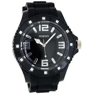 Oozoo Herren-Armbanduhr XL Analog Silikon C4340 Black Strass