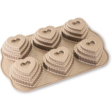 Nordic Ware 3D-Muffinform " Herz - Kranz " - gestuft für romantische Leckereien