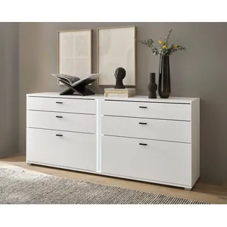 INOSIGN Sideboard »LONG ISLAND« 1 Stk. tlg. in moderner Trendfarbe,inklusive senkrechter Beleuchtung,Breite 200 cm, weiß
