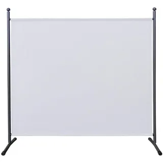Quick Star Paravent 180 x 178 cm Stoff Raumteiler Groß Stellwand Trennwand Balkon Sichtschutz Weiß