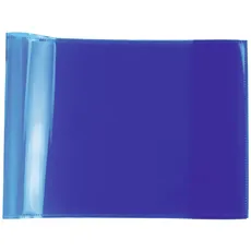 HERMA 19618 Heftumschläge A5 Quer Transparent Blau, Hefthüllen aus strapazierfähiger, abwischbarer und extra dicker Polypropylen-Folie, durchsichtige Heftschoner Set für Schulhefte, farbig