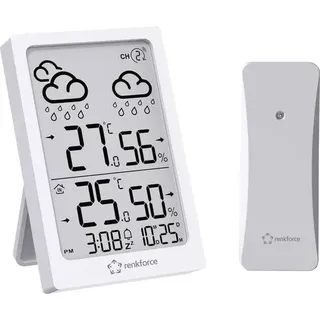 Renkforce RF-6416472 Funk-Wetterstation Weiß