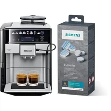 Siemens Kaffeevollautomat EQ.6 plus s700 TE657503DE & Multipack TZ80003A, Inhalt: 1 x 10 Reinigungstabletten (je 2,2 g)