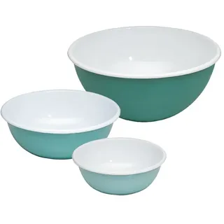 Riess Schüssel »EMAILLE, 3-tlg., Schüssel-Paket« 3 Stk. aus Emaille CO2 neutral, produziert in Österreich, grün