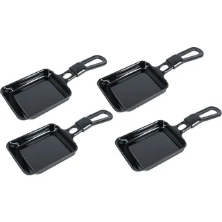 Steba 4 emaillierte Raclette-Pfännchen schwarz