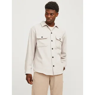 Jack & Jones Langarmhemd »JJEBRADLEY OLLIE OVERSHIRT LS NOOS« mit Brusttaschen, beige