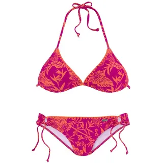 VENICE BEACH Triangel-Bikini Damen orange-pink bedruckt Gr.34 Cup C/D