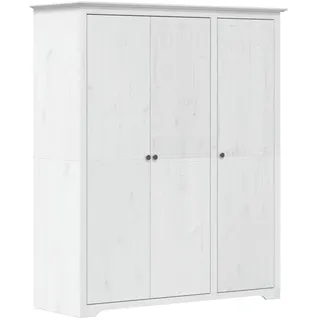 vidaXL Kleiderschrank BODO Weiß 146x53,5x173 cm Massivholz Kiefer