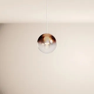 s.luce Hängelampe Orb 1.5m Abhängung Gold Verlauf/Weiß Ø 20cm , Goldfarben , Glas , Rund , E27 , 20x20x20 cm , Lampen & Leuchten, Innenbeleuchtung, Hängeleuchten, Pendelleuchten