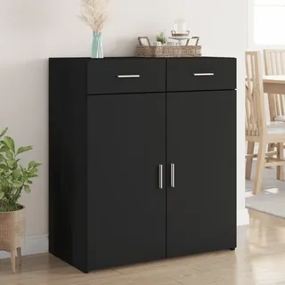 vidaXL Sideboard Schwarz 80x42,5x93 cm Holzwerkstoff - Schwarz
