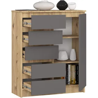Akord Kommode 80 x 97 x 35 cm Grau