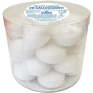 28 Schwimmkerzen - Durchmesser 5 cm - 5,5 Stunden Brenndauer - Farbe Weiß - Cereria Di Giorgio