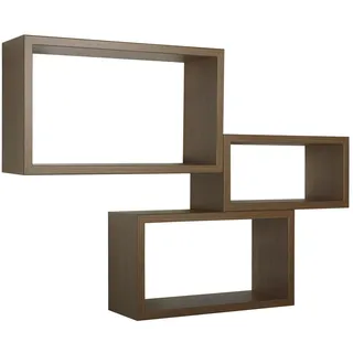 RECHTECKIGER 3ER SET WANDREGAL FARBE EICHE GEBLEICHT MOD. TRITTICO