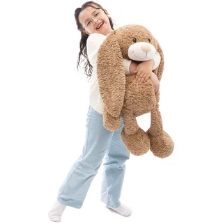 NICI Kuscheltier Hase Lopino 70cm - braun - Weiches Plüschtier – niedliches Stofftier zum Kuscheln & Spielen – tolle Geschenkidee für Kinder & Erwachsene | 62326