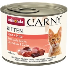 Bild Carny Kitten Rind & Putenherzen 12 x 200 g