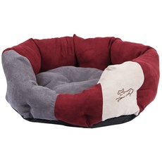 Bild Kuschelbett Amelie, 45x41x14cm, bordeaux/dunkelgrau/beige 81268