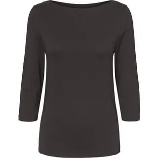 VERO MODA Damen Stretch T-Shirt 3/4 Arm Basic U-Boot-Ausschnitt Top Oberteil Regular Fit Langarm VMPANDA
