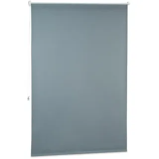 Relaxdays Verdunkelungsrollo, Hitzeschutz, Thermo Rollo Klemmfix, blickdichtes Seitenzugrollo 100x165, Stoff 96 cm, grau 60 bis 120 breit Anthrazit,Silber