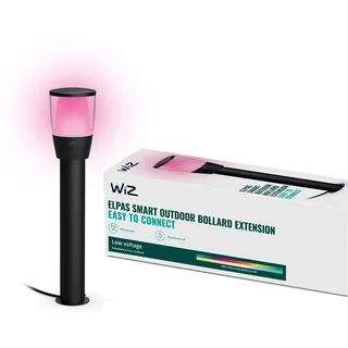 WIZ Sockelleuchte Aluminium schwarz 300 lm wetterfest IP65