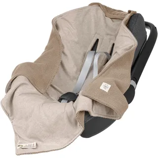 LÄSSIG Einschlagdecke »für Babyschale, taupe« GOTS made with organic materials, zertifiziert durch BCS 27262, grau