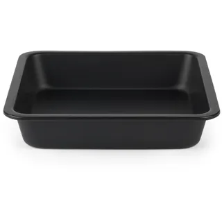 Salter BW12553EU7 Bakes Square Cake Tin – 23 cm Non-Stick Brownie Baking & Roasting Pan, Deep Cake Mould, Oven Safe Up to 220°C, PFOA-Free, Bakeware for Brownies/Birthday/Wedding Cakes, Black