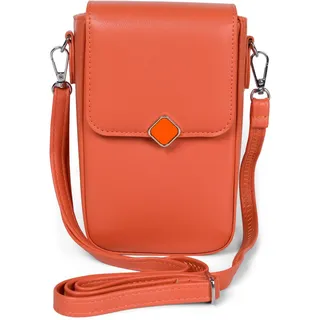 styleBREAKER Damen Box Bag Umhängetasche Kunstleder | 11x16,5x4,5 cm Crossbody Tasche, Magnetverschluss, Rückseite mit 8 Kartenfächern und Druckknopf, 72-133 cm Schulterriemen.