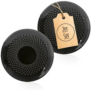 Lumaland Dessertteller Set aus Gusseisen 2-teilig | Servierteller Ø15 cm