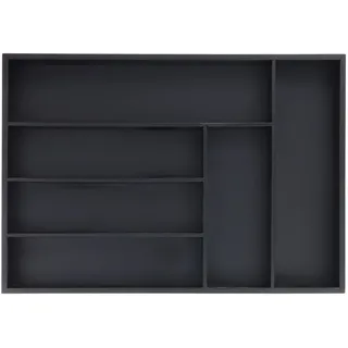 Relaxdays Besteckkasten , Holz, Holzwerkstoff , 43x5x30.5 cm , Küchenzubehör, Küchenhelfer, Besteckeinsätze