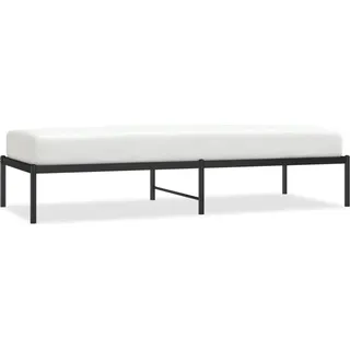 vidaXL Bettgestell Metall Schwarz 75x190 cm - Schwarz